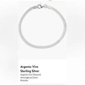 Argento Vivo Silver Herringbone Bracelet
